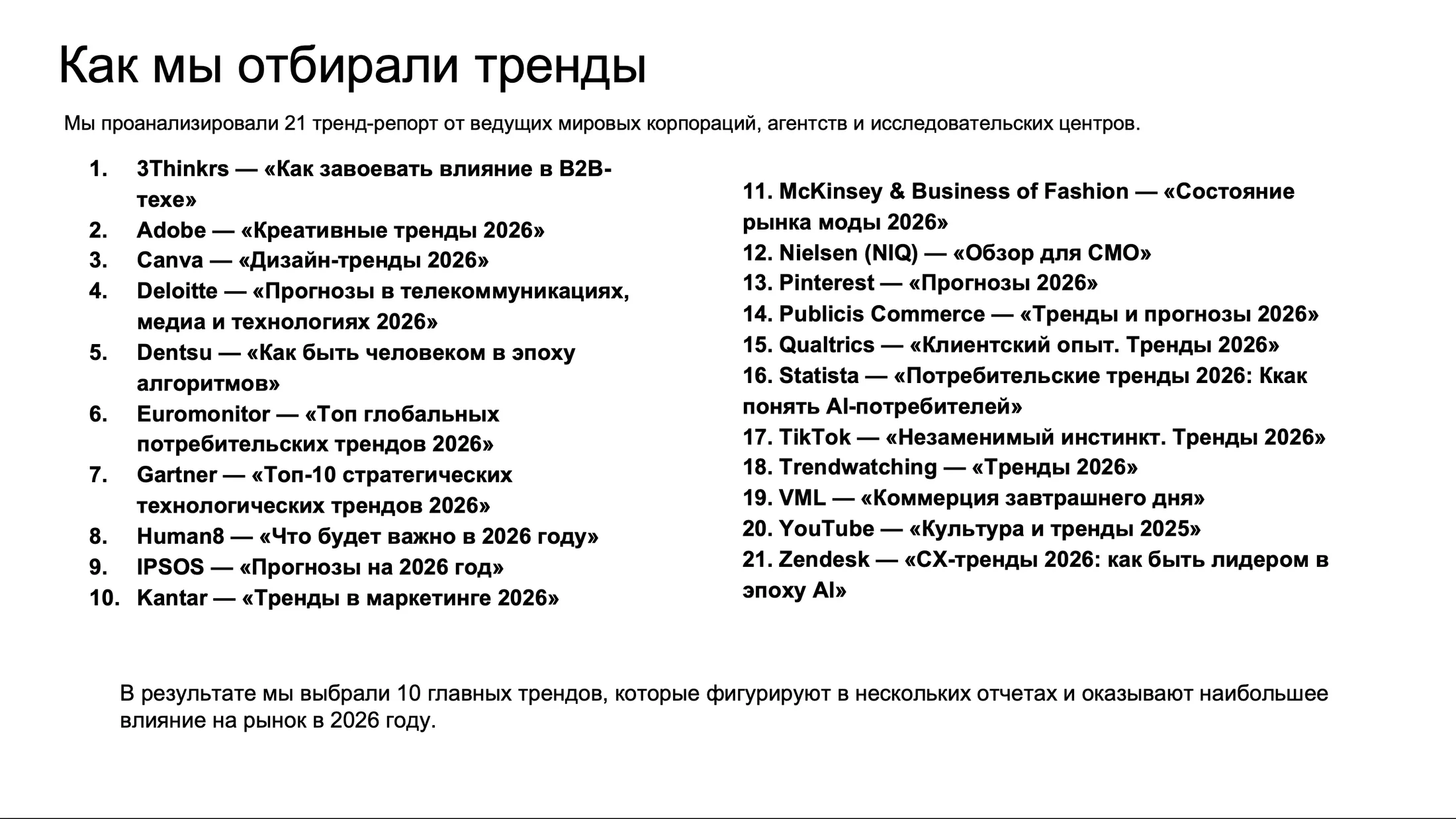 Черновик списка